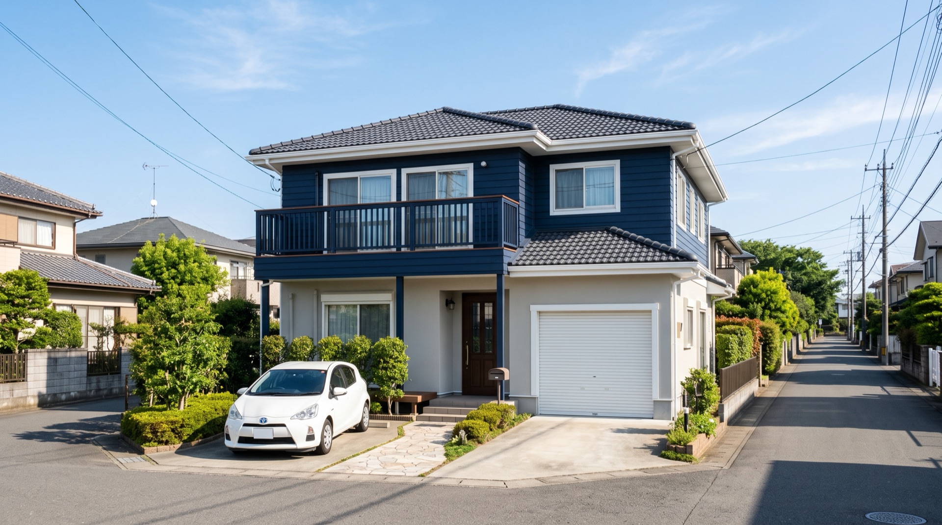 塗り替えを終えた住宅